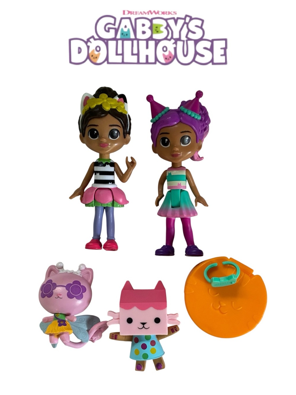 GABBY’S DOLLHOUSE TOY FIGURINE BUNDLE KITTY FAIRY BOXY CAT